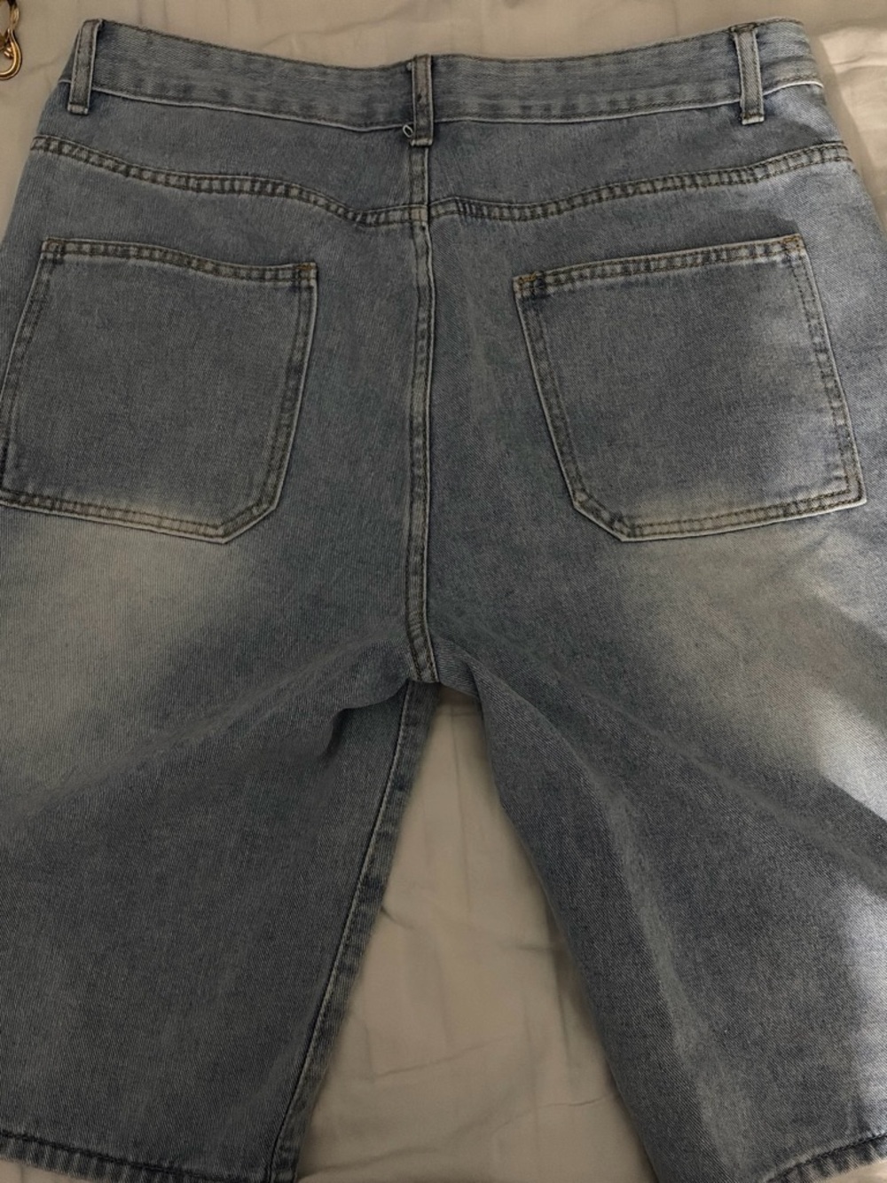 Light Blue Men’s Denim Jeans Shorts - Classic Five-Pocket Style